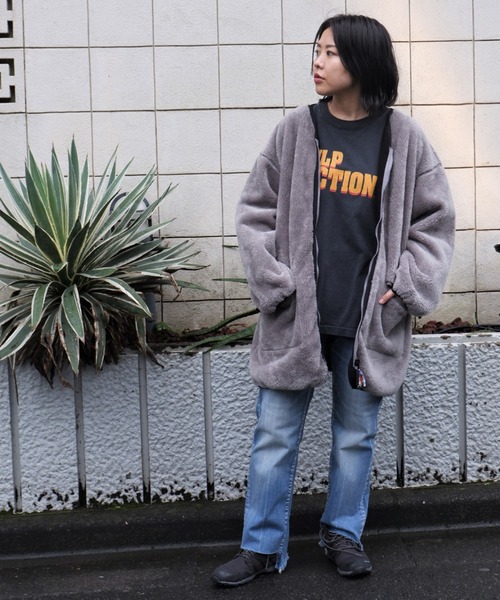 MANASTASH(マナスタッシュ)の「MANASTASH/マナスタッシュ WS BIG FOOT REVERSIBLE COAT ウィメンズビッグフットリバーシブルコート(ノーカラーコート・レディース・オリーブ/シルバー/ブラック・MEDIUM/M)」の19枚目の写真