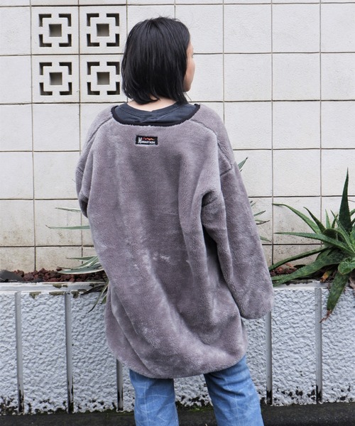 MANASTASH(マナスタッシュ)の「MANASTASH/マナスタッシュ WS BIG FOOT REVERSIBLE COAT ウィメンズビッグフットリバーシブルコート(ノーカラーコート・レディース・オリーブ/シルバー/ブラック・MEDIUM/M)」の14枚目の写真