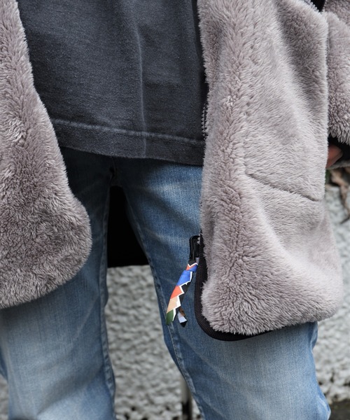 MANASTASH(マナスタッシュ)の「MANASTASH/マナスタッシュ WS BIG FOOT REVERSIBLE COAT ウィメンズビッグフットリバーシブルコート(ノーカラーコート・レディース・オリーブ/シルバー/ブラック・MEDIUM/M)」の8枚目の写真