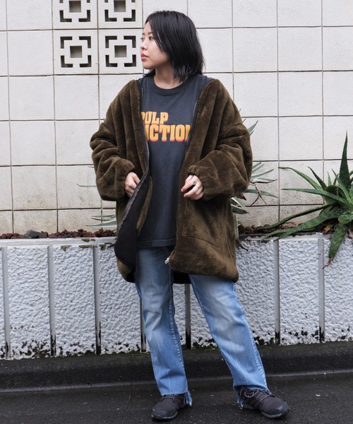 MANASTASH(マナスタッシュ)の「MANASTASH/マナスタッシュ WS BIG FOOT REVERSIBLE COAT ウィメンズビッグフットリバーシブルコート(ノーカラーコート・レディース・オリーブ/シルバー/ブラック・MEDIUM/M)」の17枚目の写真