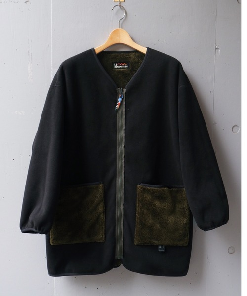 MANASTASH(マナスタッシュ)の「MANASTASH/マナスタッシュ WS BIG FOOT REVERSIBLE COAT ウィメンズビッグフットリバーシブルコート(ノーカラーコート・レディース・オリーブ/シルバー/ブラック・MEDIUM/M)」の7枚目の写真