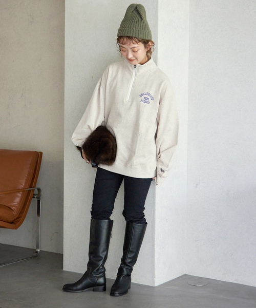 SLOBE IENA(スローブイエナ)の「SLOBE ニットキャップ(ニットキャップ/ビーニー・レディース・オレンジ/グレー/ブラック/カーキ・FREE)」の10枚目の写真