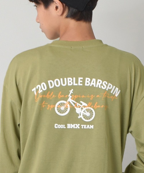 GLAZOS(グラソス)の「アソートバックプリント長袖Tシャツ(Tシャツ/カットソー・キッズ・カーキ/グレー/オフホワイト/オレンジ/チャコールグレー/ブルー・160cm/150cm/170cm/140cm)」の5枚目の写真