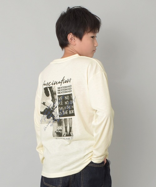 GLAZOS(グラソス)の「アソートバックプリント長袖Tシャツ(Tシャツ/カットソー・キッズ・カーキ/グレー/オフホワイト/オレンジ/チャコールグレー/ブルー・160cm/150cm/170cm/140cm)」の17枚目の写真