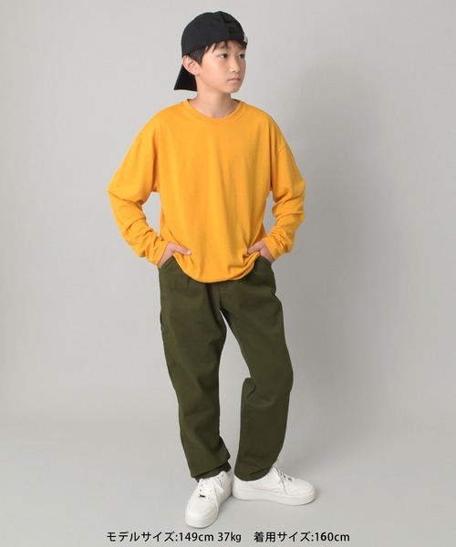 GLAZOS(グラソス)の「アソートバックプリント長袖Tシャツ(Tシャツ/カットソー・キッズ・カーキ/グレー/オフホワイト/オレンジ/チャコールグレー/ブルー・160cm/150cm/170cm/140cm)」の16枚目の写真