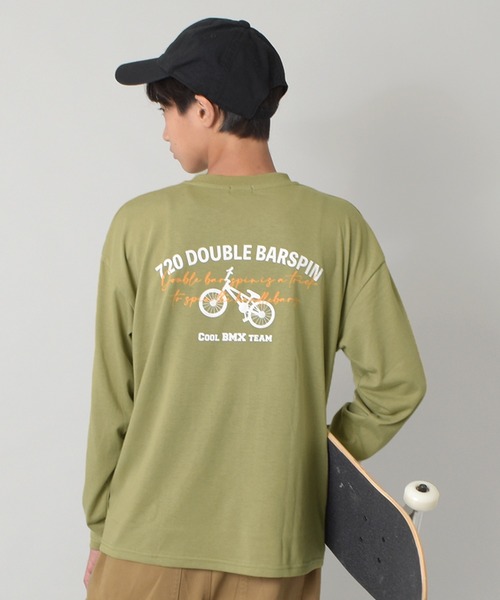 GLAZOS(グラソス)の「アソートバックプリント長袖Tシャツ(Tシャツ/カットソー・キッズ・カーキ/グレー/オフホワイト/オレンジ/チャコールグレー/ブルー・160cm/150cm/170cm/140cm)」の9枚目の写真