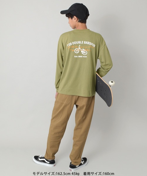 GLAZOS(グラソス)の「アソートバックプリント長袖Tシャツ(Tシャツ/カットソー・キッズ・カーキ/グレー/オフホワイト/オレンジ/チャコールグレー/ブルー・160cm/150cm/170cm/140cm)」の20枚目の写真