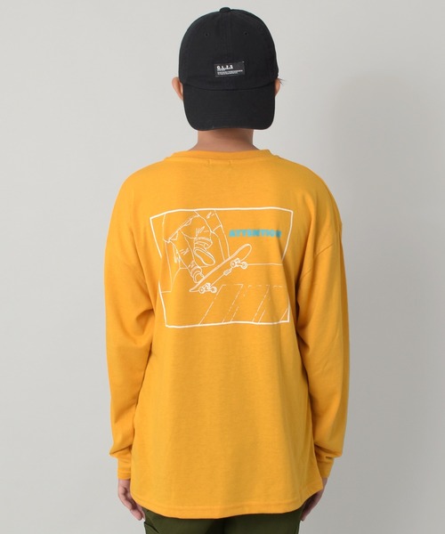 GLAZOS(グラソス)の「アソートバックプリント長袖Tシャツ(Tシャツ/カットソー・キッズ・カーキ/グレー/オフホワイト/オレンジ/チャコールグレー/ブルー・160cm/150cm/170cm/140cm)」の15枚目の写真