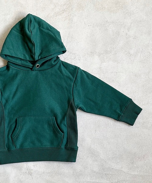 BIG FIELD（ビッグフィールド）の「カレッジムジパーカー（90～150cm）（パーカー・キッズ・ブラック/オフホワイト/グリーン・90/100/110/120/130/140/150）」の7枚目の写真