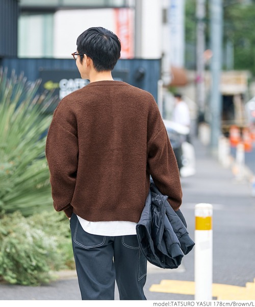 coca（coca）（コカ）の「メンズモヘアタッチニットカーディガン（カーディガン/ボレロ・メンズ・ブラウン/ブラック・M/L/XL）」の10枚目の写真