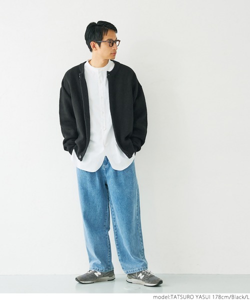 coca（coca）（コカ）の「メンズモヘアタッチニットカーディガン（カーディガン/ボレロ・メンズ・ブラウン/ブラック・M/L/XL）」の3枚目の写真