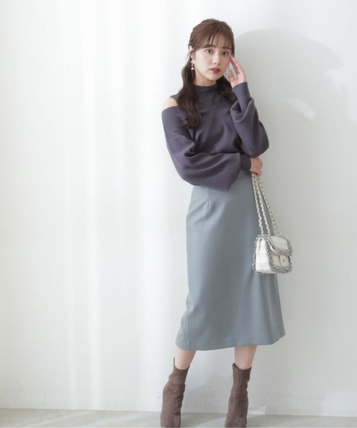 PROPORTION BODY DRESSING(プロポーションボディドレッシング)の「ベルトデザインタイトSK / 1212220016(スカート・レディース・ネイビー/ベージュ/ライトグリーン・X-SMALL/SMALL/MEDIUM)」の14枚目の写真