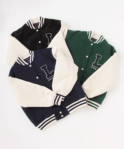 LOVETOXIC(ラブトキシック)の「裏キルトスタジャン(ブルゾン・キッズ・グリーン/ネイビー/ブラック・L/S/M)」の17枚目の写真