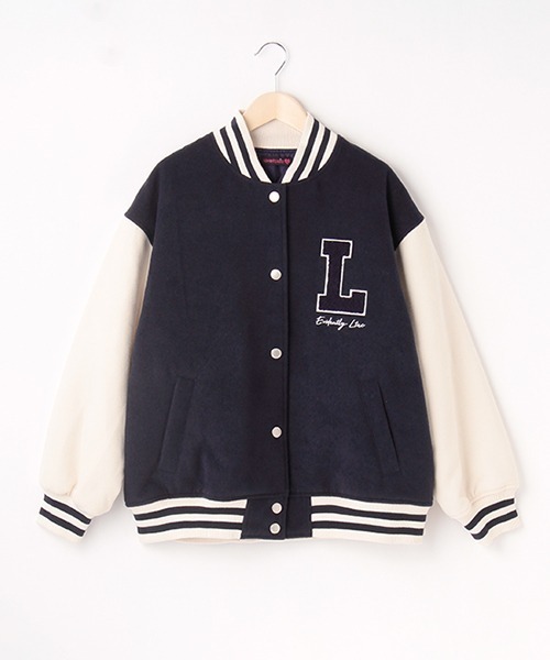 LOVETOXIC(ラブトキシック)の「裏キルトスタジャン(ブルゾン・キッズ・グリーン/ネイビー/ブラック・L/S/M)」の8枚目の写真