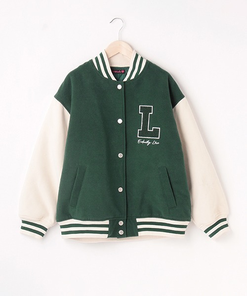 LOVETOXIC(ラブトキシック)の「裏キルトスタジャン(ブルゾン・キッズ・グリーン/ネイビー/ブラック・L/S/M)」の9枚目の写真