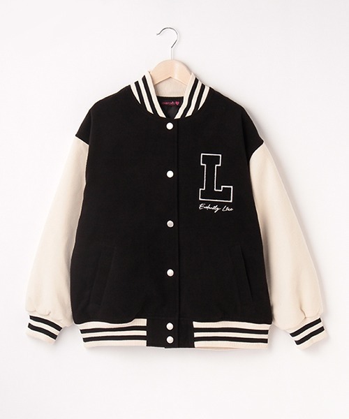 LOVETOXIC(ラブトキシック)の「裏キルトスタジャン(ブルゾン・キッズ・グリーン/ネイビー/ブラック・L/S/M)」の7枚目の写真