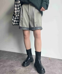 CPCM | 折り返しフェイクレザー2WAYハーフパンツ(その他パンツ)