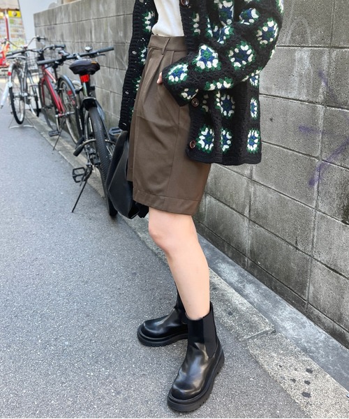 CPCM（シーピーシーエム）の「折り返しフェイクレザー2WAYハーフパンツ（その他パンツ・レディース・ブラック/ブラウン/アイボリー/グレー・FREE）」の12枚目の写真