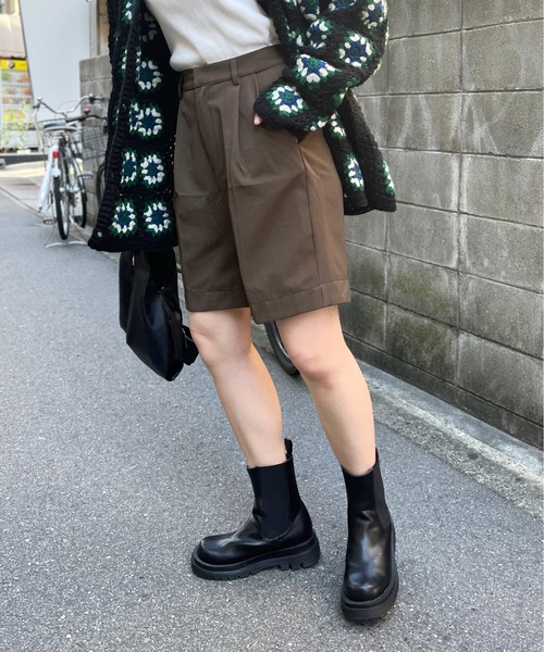 CPCM（シーピーシーエム）の「折り返しフェイクレザー2WAYハーフパンツ（その他パンツ・レディース・ブラック/ブラウン/アイボリー/グレー・FREE）」の13枚目の写真