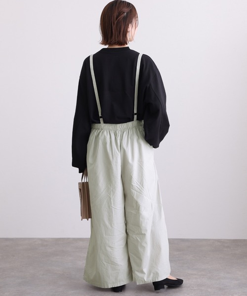 ElegChic(エレグシック)の「ギャザーサロペットライトパンツ(サロペット/オーバーオール・レディース・ライトグレー/ブルーグレー/ブラック・LL~3L/4L~5L/M~L)」の10枚目の写真