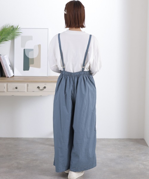 ElegChic(エレグシック)の「ギャザーサロペットライトパンツ(サロペット/オーバーオール・レディース・ライトグレー/ブルーグレー/ブラック・LL~3L/4L~5L/M~L)」の14枚目の写真