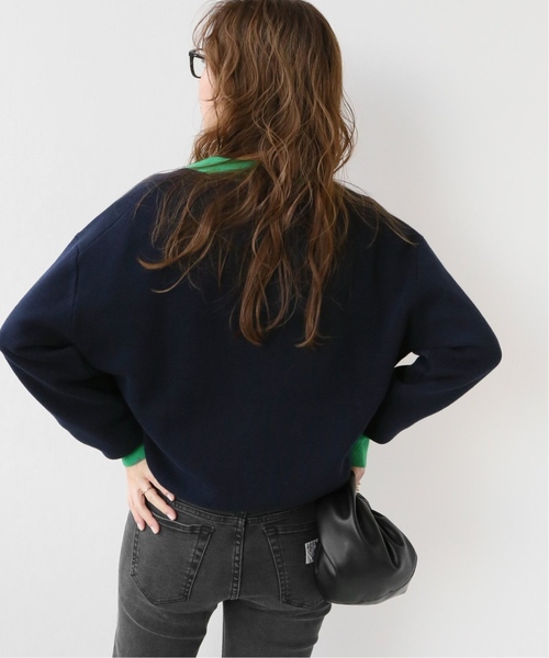 JOURNAL STANDARD relume（ジャーナルスタンダード　レリューム）の「《追加》ダブルニットコントラストカーディガン（カーディガン/ボレロ・レディース・ネイビー・FREE）」の8枚目の写真