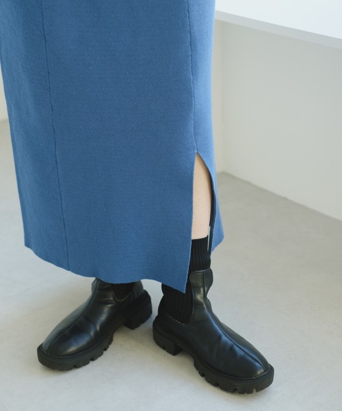 Kastane（カスタネ）の「ミラノリブスカート（スカート・レディース・ブラック/ブルー/アイボリー・FREE）」の15枚目の写真