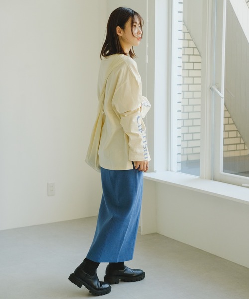 Kastane（カスタネ）の「ミラノリブスカート（スカート・レディース・ブラック/ブルー/アイボリー・FREE）」の19枚目の写真