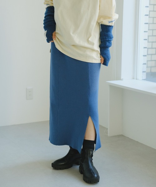 Kastane（カスタネ）の「ミラノリブスカート（スカート・レディース・ブラック/ブルー/アイボリー・FREE）」の21枚目の写真