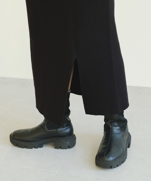 Kastane（カスタネ）の「ミラノリブスカート（スカート・レディース・ブラック/ブルー/アイボリー・FREE）」の6枚目の写真