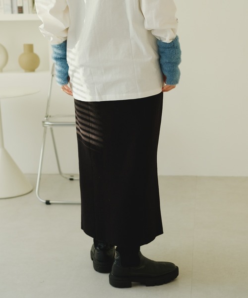 Kastane（カスタネ）の「ミラノリブスカート（スカート・レディース・ブラック/ブルー/アイボリー・FREE）」の5枚目の写真