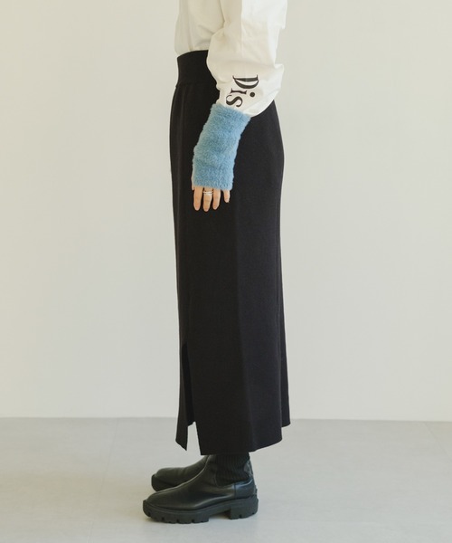 Kastane（カスタネ）の「ミラノリブスカート（スカート・レディース・ブラック/ブルー/アイボリー・FREE）」の10枚目の写真