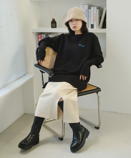 Kastane（カスタネ）の「ミラノリブスカート（スカート・レディース・ブラック/ブルー/アイボリー・FREE）」の22枚目の写真