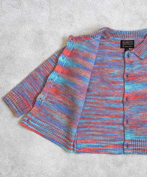 BIG FIELD（ビッグフィールド）の「【おうちで洗えるニット】エリ付きMIXニットカーディガン（kids/XS～LL）（カーディガン/ボレロ・キッズ・ライトブルー/グリーン・XS/S/M/L/LL）」の10枚目の写真