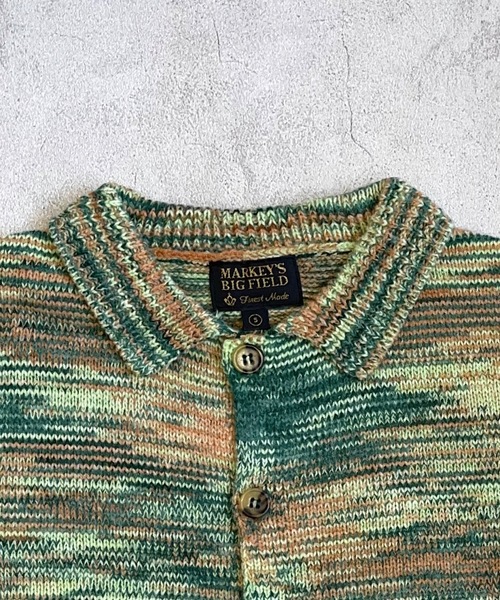 BIG FIELD（ビッグフィールド）の「【おうちで洗えるニット】エリ付きMIXニットカーディガン（kids/XS～LL）（カーディガン/ボレロ・キッズ・ライトブルー/グリーン・XS/S/M/L/LL）」の12枚目の写真