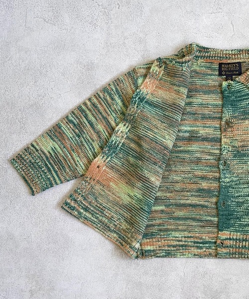 BIG FIELD（ビッグフィールド）の「【おうちで洗えるニット】エリ付きMIXニットカーディガン（kids/XS～LL）（カーディガン/ボレロ・キッズ・ライトブルー/グリーン・XS/S/M/L/LL）」の13枚目の写真