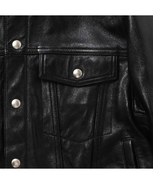 beautiful people(ビューティフルピープル)の「beautiful people vintage leather jean jacket 1245402809(その他アウター・メンズ・ブラック・X-LARGE)」の6枚目の写真