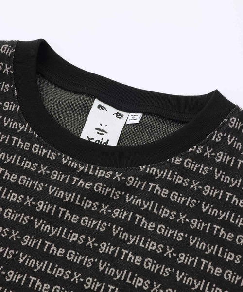 X-girl（エックスガール）の「JACQUARD S/S TOP（Tシャツ/カットソー・レディース・ブラック/ホワイト/イエロー・S/M）」の12枚目の写真