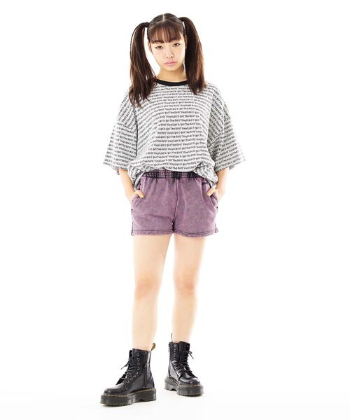 X-girl（エックスガール）の「JACQUARD S/S TOP（Tシャツ/カットソー・レディース・ブラック/ホワイト/イエロー・S/M）」の20枚目の写真