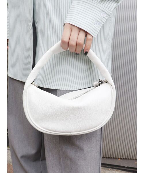 MURUA(ムルーア)の「ハーフムーンハンドルバッグ(ハンドバッグ・レディース・ホワイト/ブラック・FREE)」の7枚目の写真