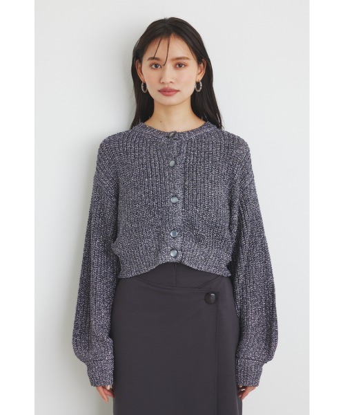 rienda（リエンダ）の「グリッターニットカーディガン（カーディガン/ボレロ・レディース・ダークグレー/ホワイト/ピンク・FREE）」の12枚目の写真