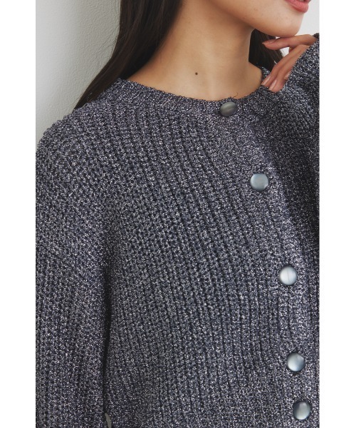 rienda（リエンダ）の「グリッターニットカーディガン（カーディガン/ボレロ・レディース・ダークグレー/ホワイト/ピンク・FREE）」の15枚目の写真