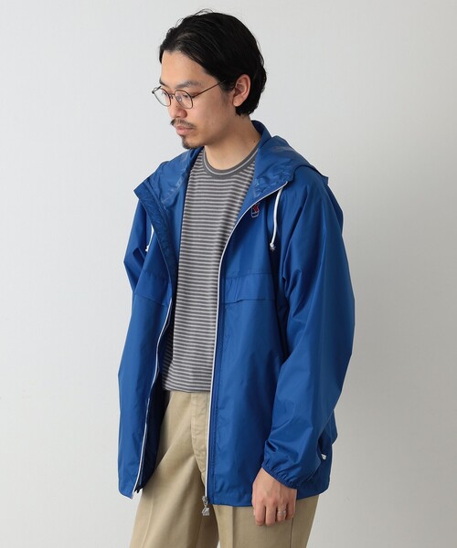 BEAMS F(ビームスエフ)の「K・WAY × BEAMS F / 別注 フーデッドブルゾン(ブルゾン・メンズ・ベージュ/ネイビー/ロイヤルブルー・L/S/M)」の17枚目の写真