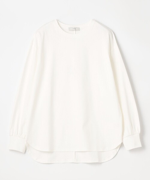 ANY(エニィ)の「【洗濯機可・UVケア】ビューティベーシックロングTシャツ(Tシャツ/カットソー・レディース・アイボリー系/ベージュ系/ライトイエロー系/グレー系・F)」の13枚目の写真