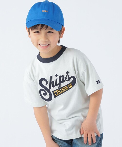 Russell Athletic（ラッセルアスレティック）の「【SHIPS KIDS別注】RUSSELL ATHLETIC:100～160cm / TEE（Tシャツ/カットソー・キッズ・ナチュラル/ネイビー/ラベンダー・100/110/120/130/S/145/M/160）」の2枚目の写真