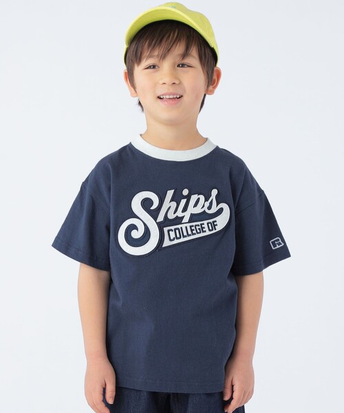 Russell Athletic（ラッセルアスレティック）の「【SHIPS KIDS別注】RUSSELL ATHLETIC:100～160cm / TEE（Tシャツ/カットソー・キッズ・ナチュラル/ネイビー/ラベンダー・100/110/120/130/S/145/M/160）」の3枚目の写真