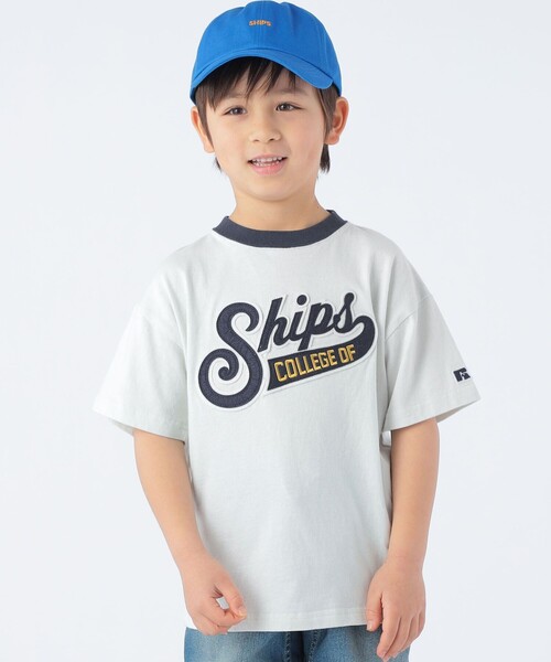 Russell Athletic（ラッセルアスレティック）の「【SHIPS KIDS別注】RUSSELL ATHLETIC:100～160cm / TEE（Tシャツ/カットソー・キッズ・ナチュラル/ネイビー/ラベンダー・100/110/120/130/S/145/M/160）」の4枚目の写真