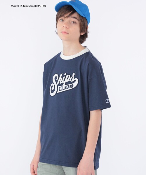 Russell Athletic（ラッセルアスレティック）の「【SHIPS KIDS別注】RUSSELL ATHLETIC:100～160cm / TEE（Tシャツ/カットソー・キッズ・ナチュラル/ネイビー/ラベンダー・100/110/120/130/S/145/M/160）」の12枚目の写真
