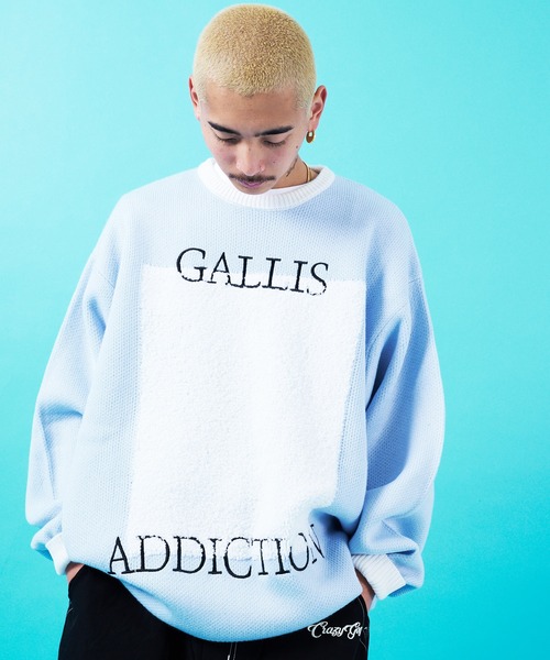 GALLIS ADDICTION(ガリスアディクション)の「GA JACQUARD KNIT CREW(ニット/セーター・メンズ・アクア/ブラック系その他2/ブラック系その他3/ライトブルー/サックスブルー/ダークグリーン/ブラック/グリーン・FREE)」の6枚目の写真
