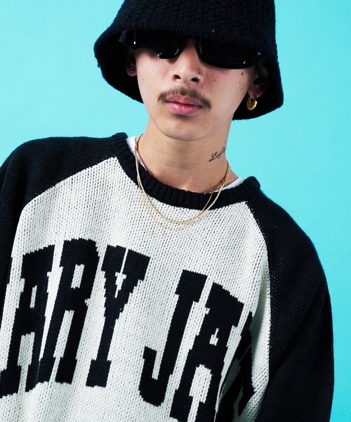 GALLIS ADDICTION(ガリスアディクション)の「GA JACQUARD KNIT CREW(ニット/セーター・メンズ・アクア/ブラック系その他2/ブラック系その他3/ライトブルー/サックスブルー/ダークグリーン/ブラック/グリーン・FREE)」の1枚目の写真